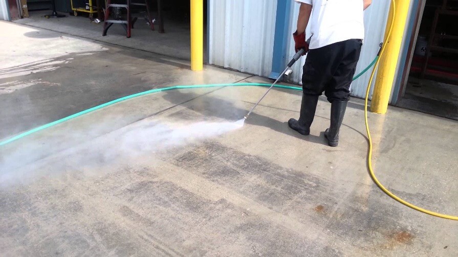 cleaning-your-garage-with-a-pressure-washer